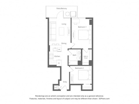 a floor plan of a condo with floor plans on both sides of it
